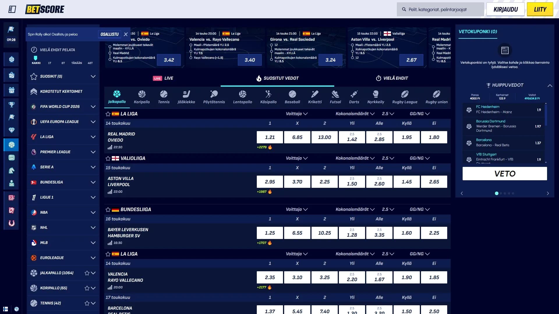 Betscore Casino arvostelu 2026 Kuvankaappaus 4