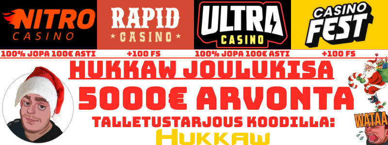 Hukkaw 5000€ Joulukisa arvonta talletusbonus