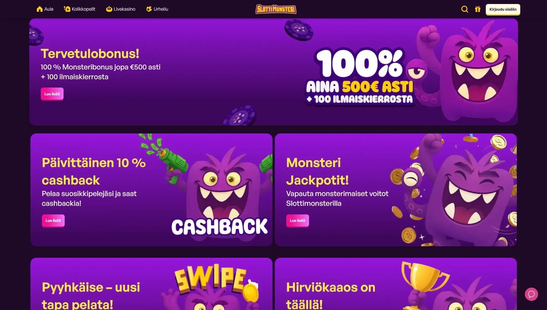 Slottimonsteri casino arvostelu 2026 Kuvankaappaus 3