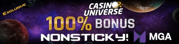 Casino Universe Exclusive Bonus Hukkkabonus
