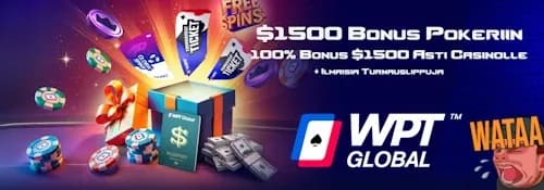 WPT Global Poker Bonus Banner Hukkabonus