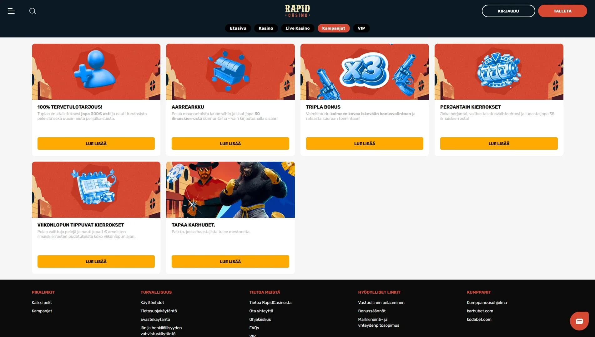 Rapid Casino arvostelu 2026 Kuvankaappaus 3