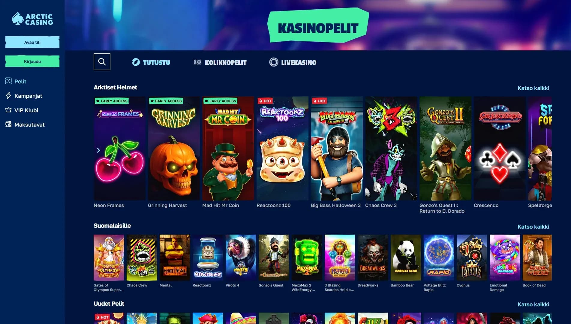 Arctic Casino Kuvankaappaus 1