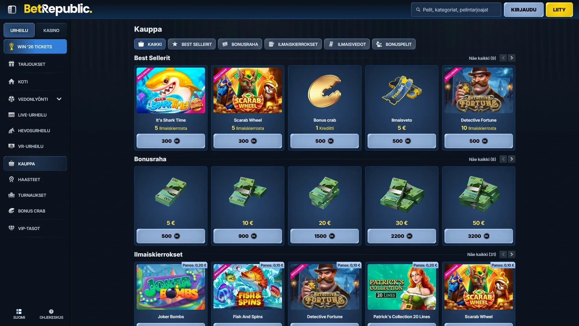 BetRepublic Kuvankaappaus 2