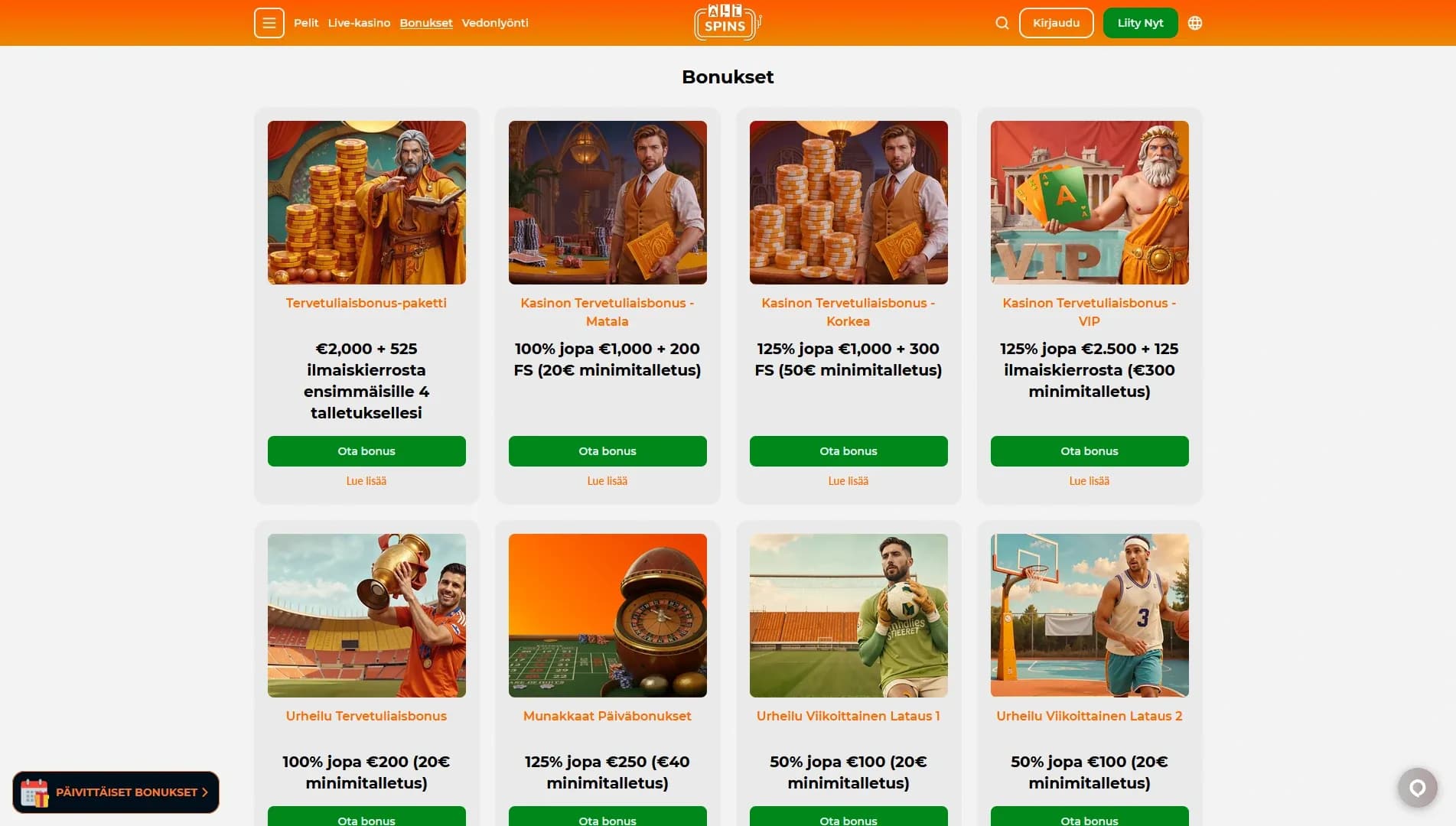 Allspins Casino – Non-Sticky bonus 2000€ +525 ilmaiskierrosta Kuvankaappaus 2