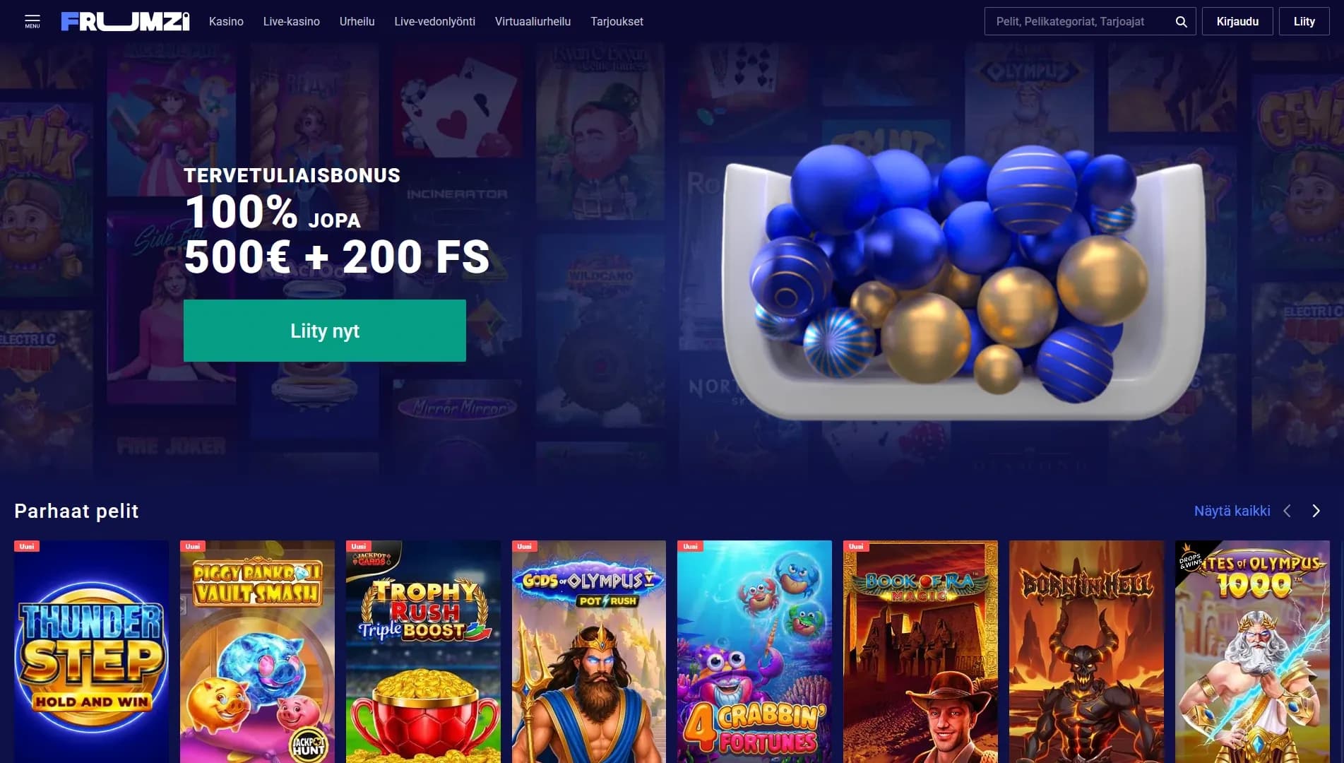 Frumzi Casino Arvostelu 2026 Kuvankaappaus 2
