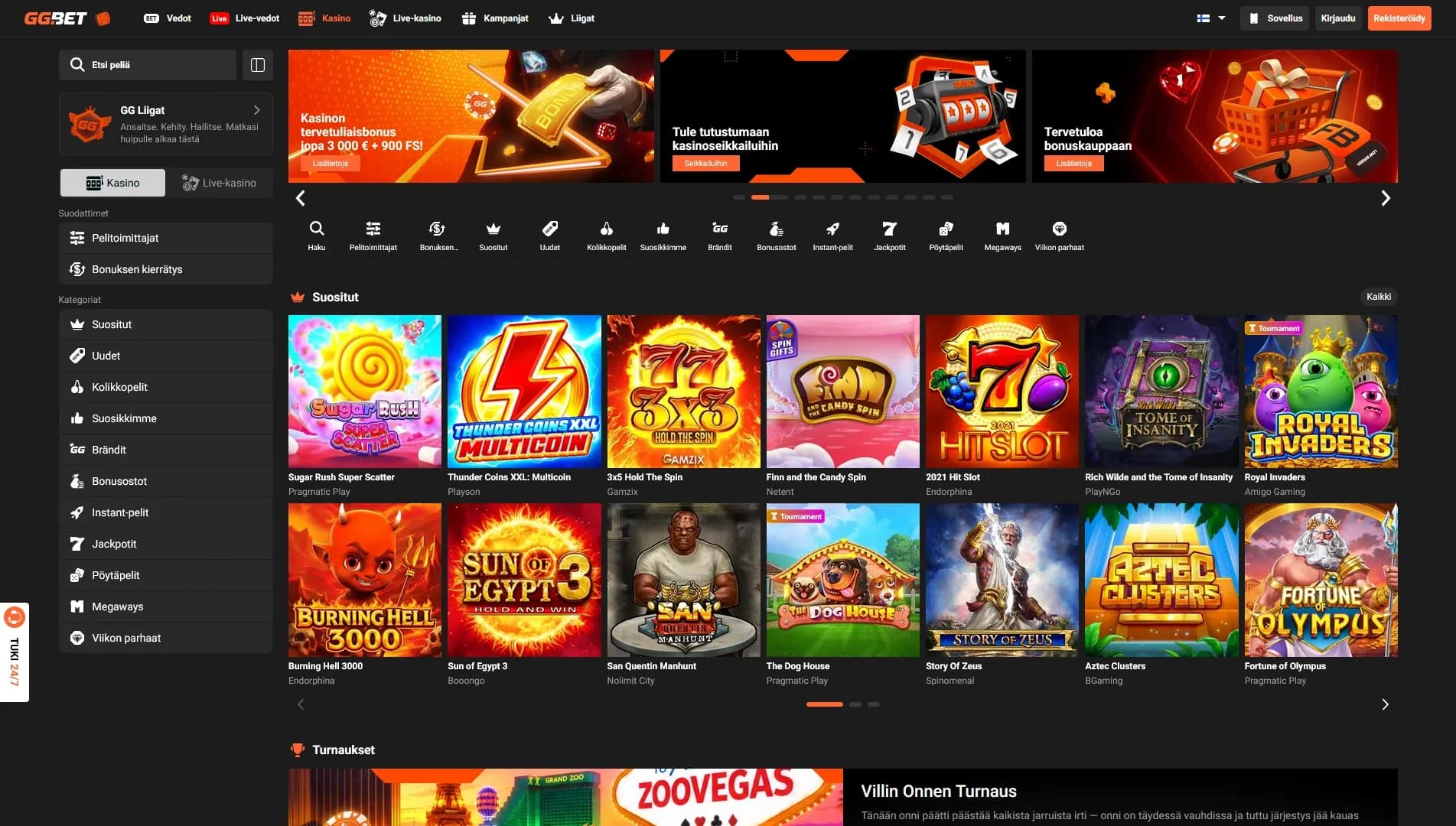 GGBet Casino Arvostelu 2026 Kuvankaappaus 1