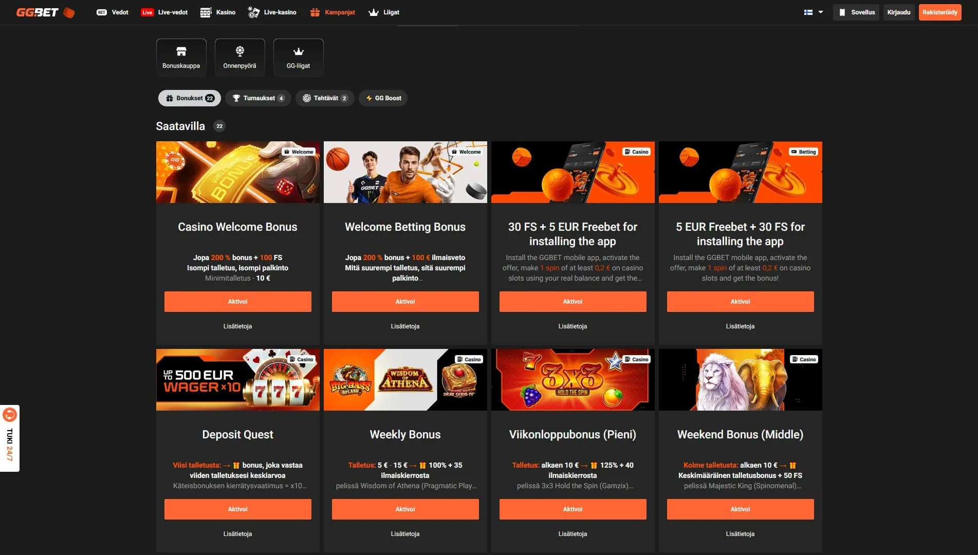 GGBet Casino Arvostelu 2026 Kuvankaappaus 4
