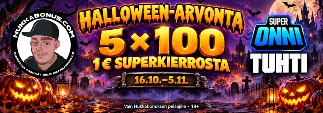 Hukkabonus Halloweeen Arvonta Banneri