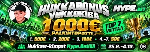 Hype.bet Hukkabonus Viikkokisa Banneri