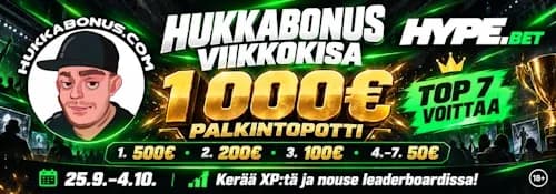 Hype.bet Hukkabonus Viikkokisa banneri