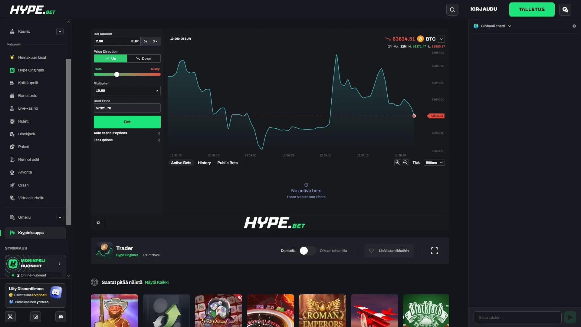 Hype.Bet Casino arvostelu 2026 | 500€ + 100 kierrosta Kuvankaappaus 3
