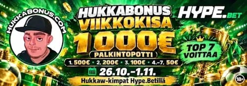 Hype.bet Hukkabonus Viikkokisa Banneri