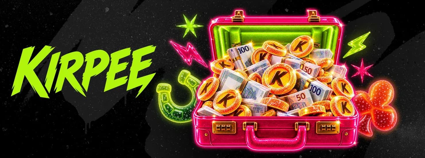 Kirpee Casino – 20x 1€ superkierrosta + jopa 20% cashback