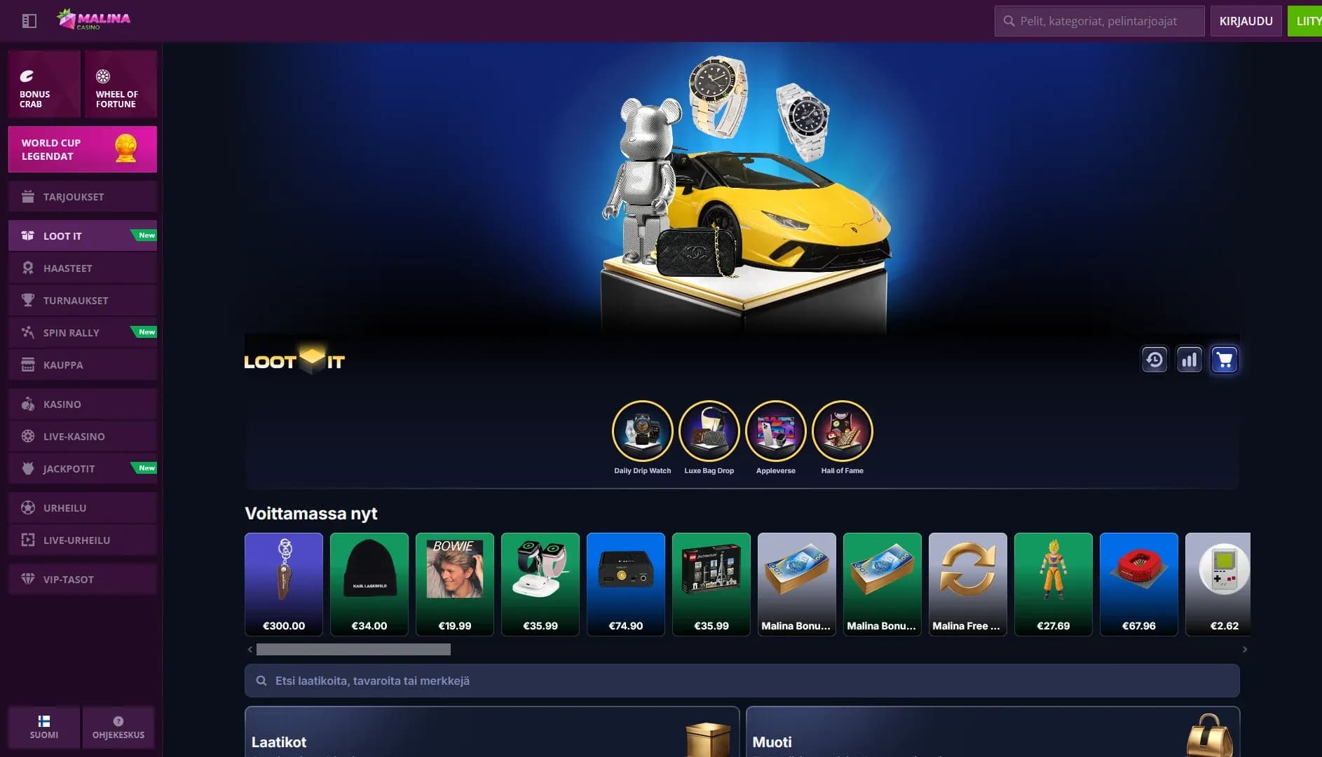 Malina Casino Arvostelu 2026 Kuvankaappaus 3