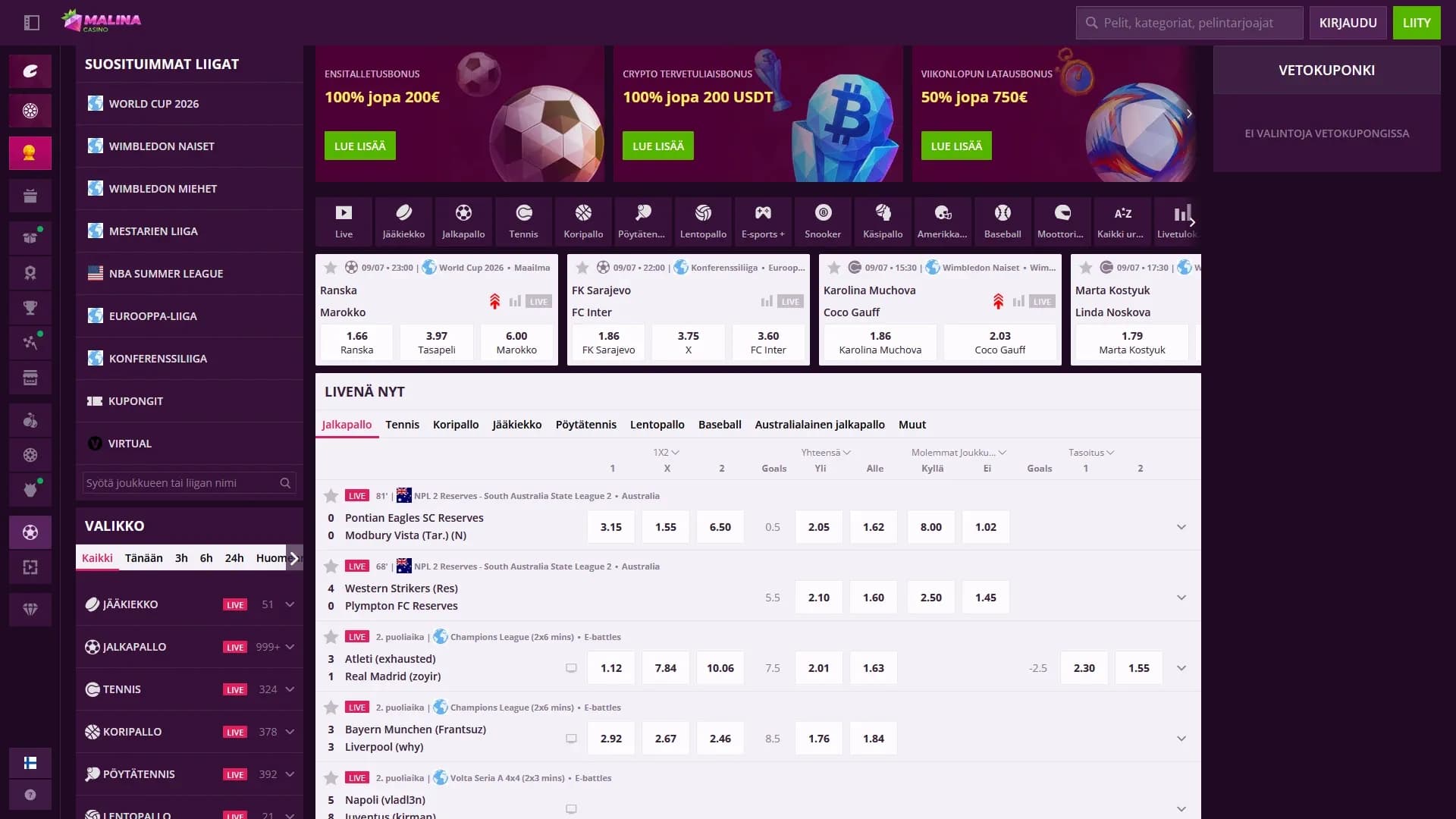 Malina Casino Arvostelu 2026 Kuvankaappaus 2