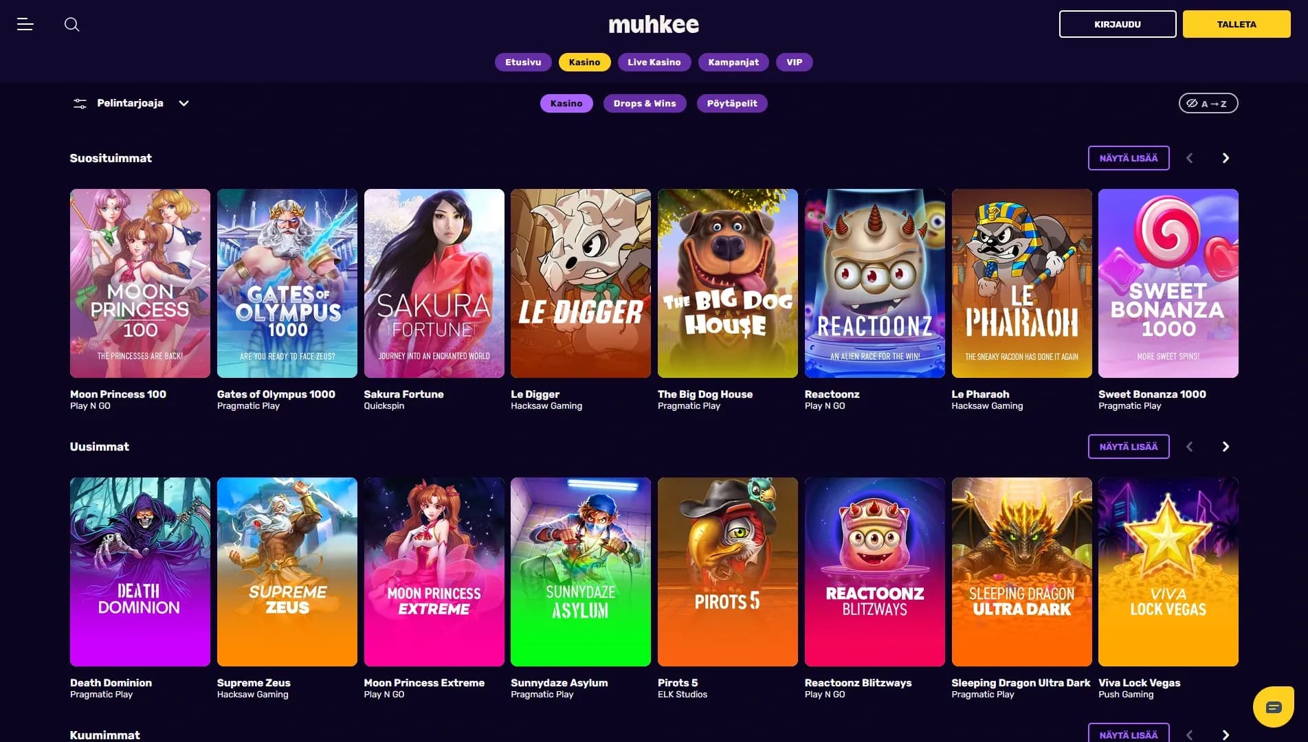 Muhkee Casino arvostelu 2026 – 20 megakierrosta Kuvankaappaus 4