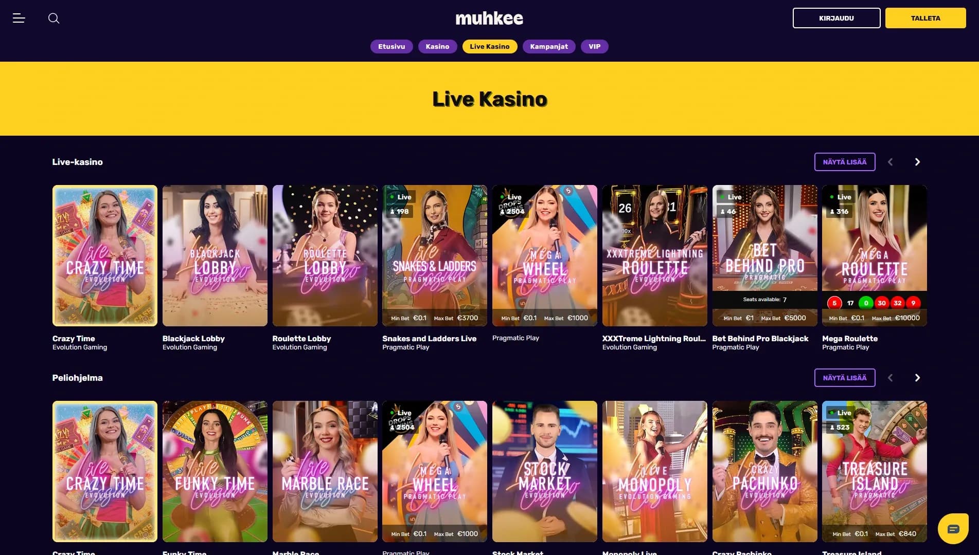 Muhkee Casino arvostelu 2026 – 20 megakierrosta Kuvankaappaus 1