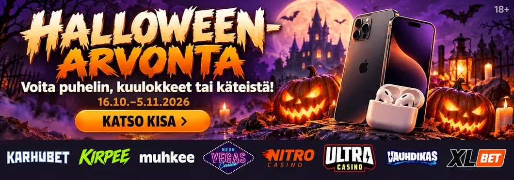 Halloween Arvonta Pressenter casinoilla hukkabonus