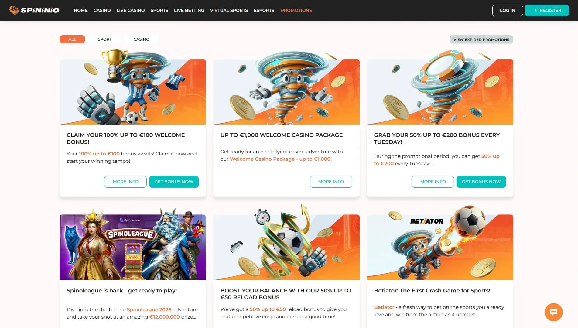 Spininio Casino Arvostelu 2026 Kuvankaappaus 3