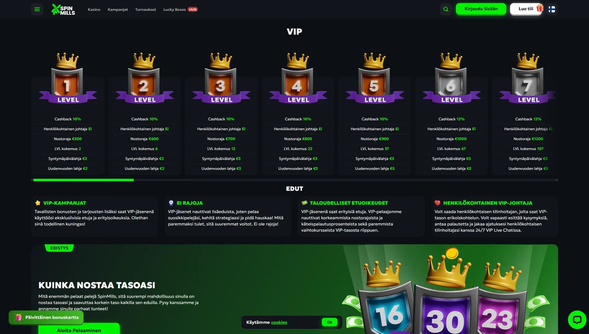 Spinmills Casino arvostelu 2026 Kuvankaappaus 4