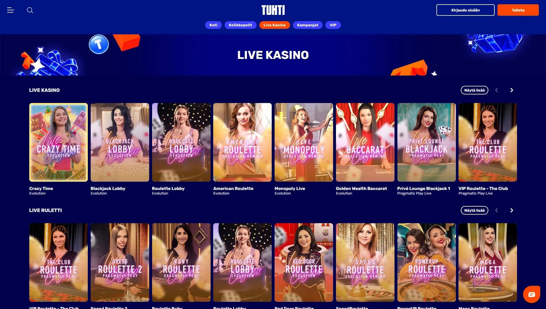 Tuhti Kasino arvostelu 2026 – 20 x 1 € superkierrosta Kuvankaappaus 3