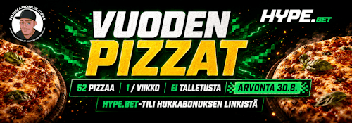 Hype.bet Hukkabonus Pitsa Arvonta